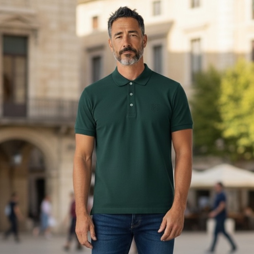 PO81 Mens Daniel Hechter Designer Short Sleeve Polo Shirt M